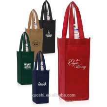 large two compartment non woven fabric wine tote bag
